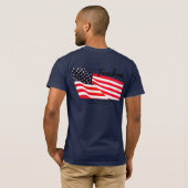 T-shirt de poche de drapeau de la liberté des (Dos entier)
