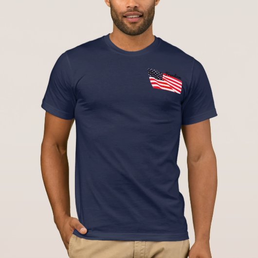 T-shirt de poche de drapeau de la liberté des (Devant)