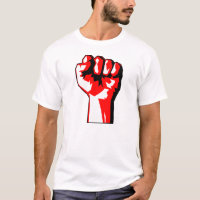 T-shirt de poing augmenté par révolutionnaire