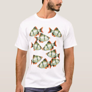 T-shirt de poissons d'aquarium de bavures de tigre
