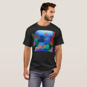 T-shirt de poissons de Wrasse de clignoteur de (Devant entier)
