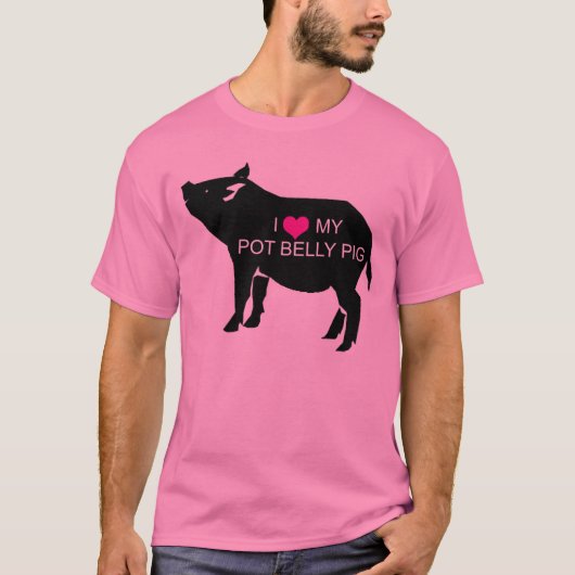 T-shirt de porc de ventre de pot (Devant)