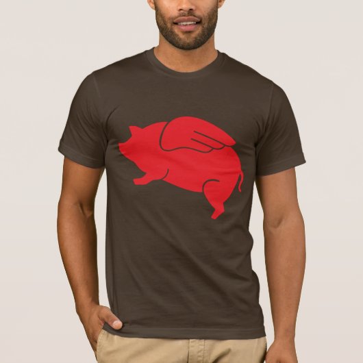 T-shirt 🐷 de porc de vol (Devant)