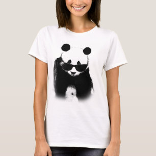 T-shirt de port de lunettes de soleil de panda