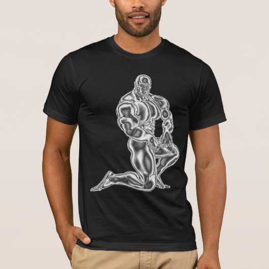 T-shirt de pose du culturisme des hommes (Devant)