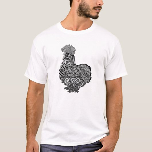 T-shirt de poulet de silkie (Devant)