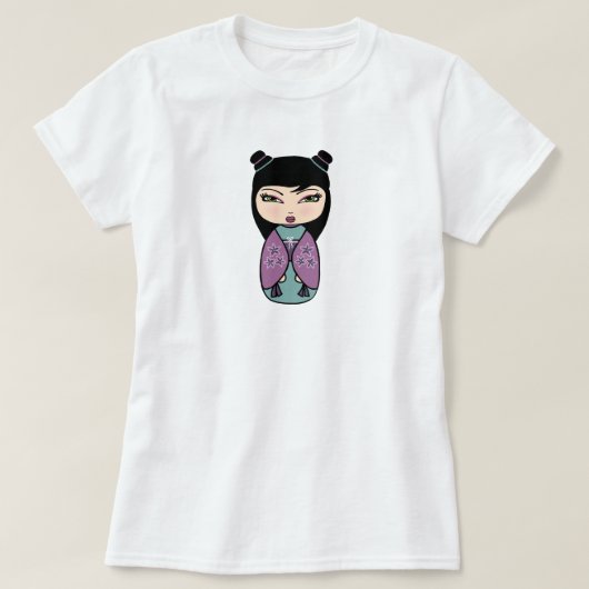 T-shirt de poupée japonaise Kokeshi (Design devant)