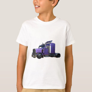 T-shirt De pourpre camion métallique semi dans la vue de