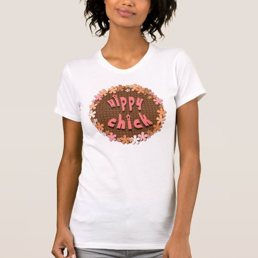 T-shirt de poussin de hippie (Devant)