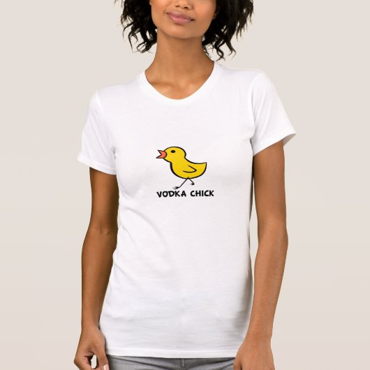 T-shirt de poussin de vodka (Devant)