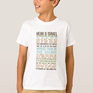 T-shirt de prière des enfants Shema unisex