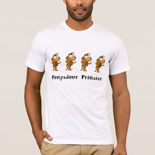 T-shirt de primats de coiffure style Pompadour (Devant)