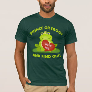 T-shirt de prince Saint-Valentin de grenouille