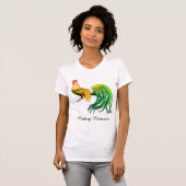 T-shirt de princesse Fancy Rooster Ladies de (Devant entier)