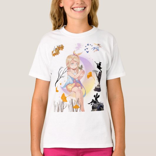 T-shirt de princesse fée d'anime mignonne (Devant)