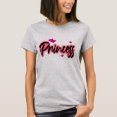 T-Shirt De Princesse Rosée Et Noire De L'Aérograph (Devant)