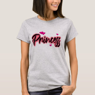 T-Shirt De Princesse Rosée Et Noire De L'Aérograph