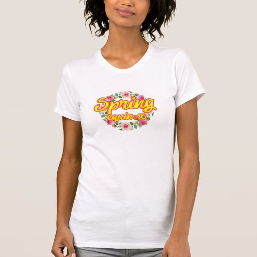 T-shirt de printemps. T-shirt Spring break. Fleur (Devant)