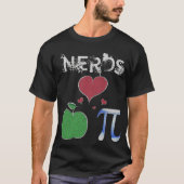 T-shirt de professeur de maths de symbole d'Apple (Devant)