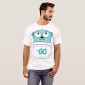 T-shirt de programmation : Golang se cache dans ma (Devant entier)