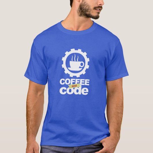 T-shirt de programmeur : café et code (Devant)
