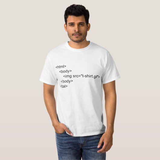 T-shirt de programmeurs de HTML (Devant entier)