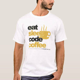 T-shirt de programmeurs : mangez du café de code