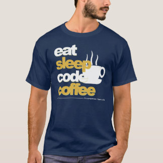 T-shirt de programmeurs : mangez du café de code