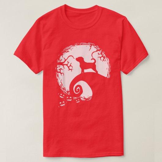 T-shirt de Puggle Moon Halloween (Design devant)