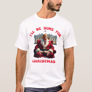 T-shirt de pyjama de Noël drôle de Santa Trump   C