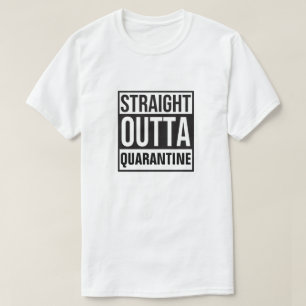 T-Shirt de quarantaine en ligne droite