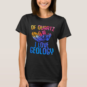 T-shirt De Quartz Love Géologie Amusante Géologue Rock Col