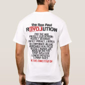 T-shirt de question de révolution de Ron Paul (Dos)