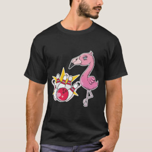 T-Shirt de quilles de bowling flamant drôle