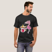T-Shirt de quilles de bowling flamant drôle (Devant entier)