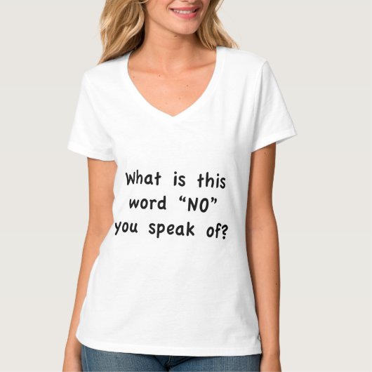 T-shirt De quoi parle ce mot "non" ? (Devant)