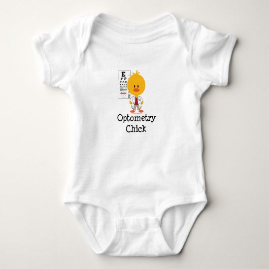 T-shirt de raglan de poussin d'optométrie (Devant)