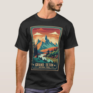 T-shirt de randonnée Retro Grand Teton