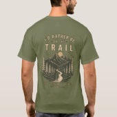 T-Shirt de Randonnée Vert Olive – Trails Call (Dos)