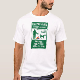 T-shirt de rebut de signe de licorne