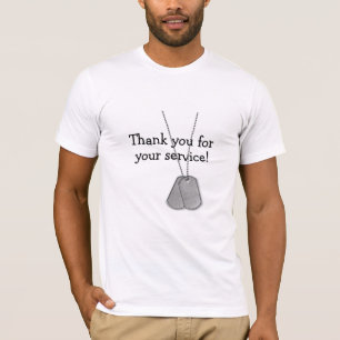 T-shirt de remerciement pour les vétérans avec des