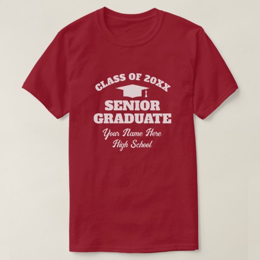 T-shirt de remise de diplômes du secondaire person (Design devant)