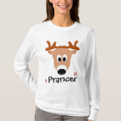 T-shirt de renne de Prancer (Devant)