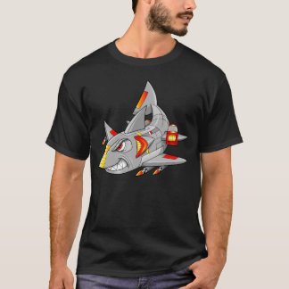 T-shirt de requin de robot de cyborg