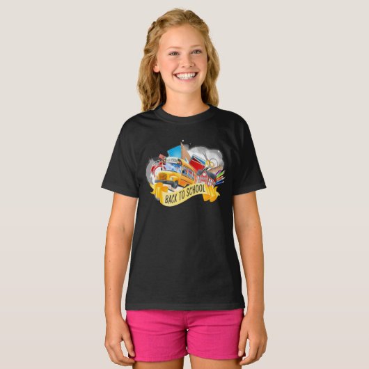 T-Shirt De Retour À L'École (Devant entier)