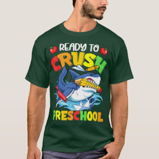 T-shirt De Retour À L'École Je Suis Prêt À Écraser Le Requ