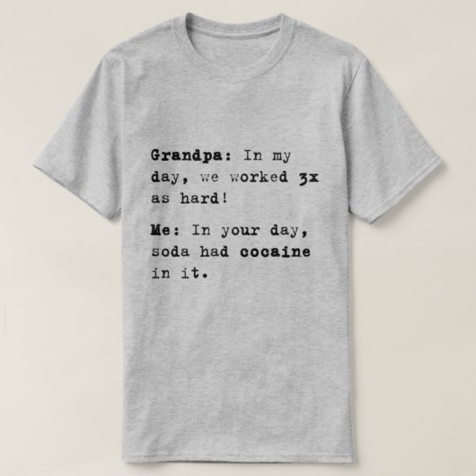T-shirt De retour dans ma journée drôle papi tee (Design devant)