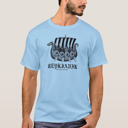 T-shirt de Reykjavik Islande avec Vikings dans (Devant)