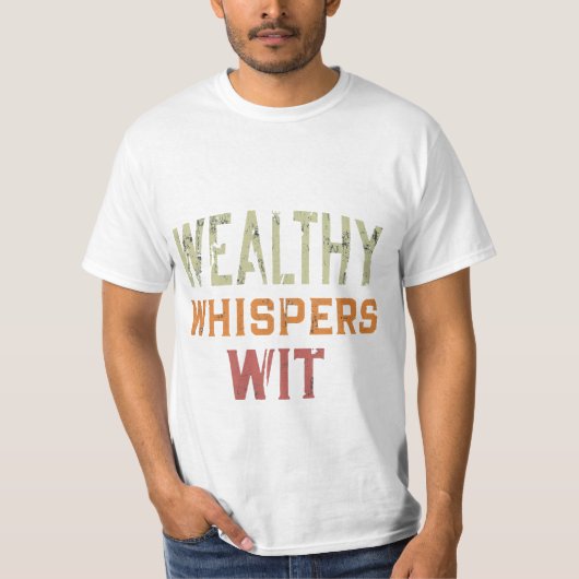 T-shirt De Riches Whispers Wit. (Devant)