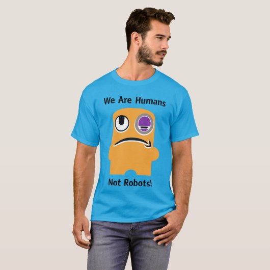 T-shirt de robot d'Amazone (Devant entier)